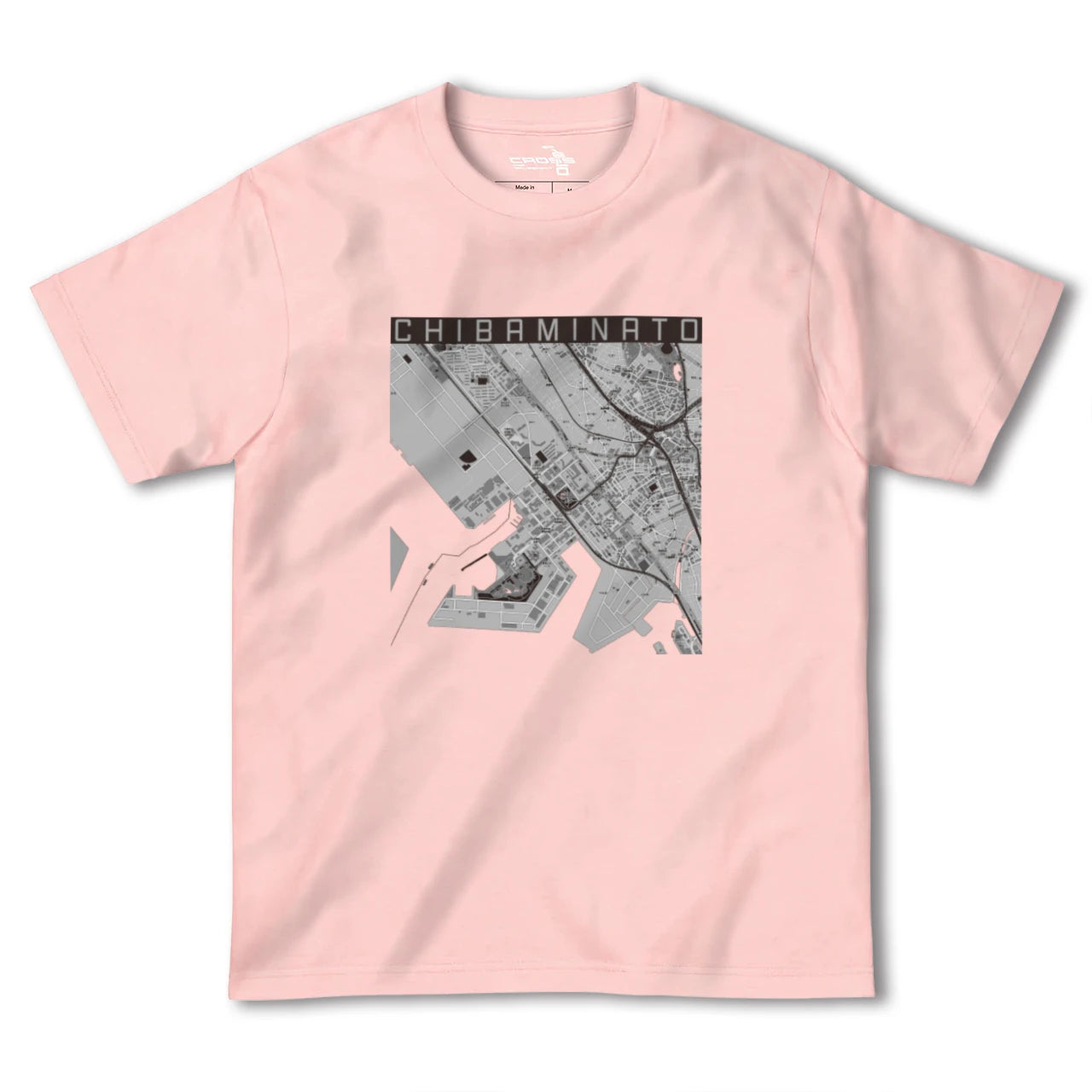 【千葉みなと(千葉県)】地図柄ヘビーウェイトTシャツ