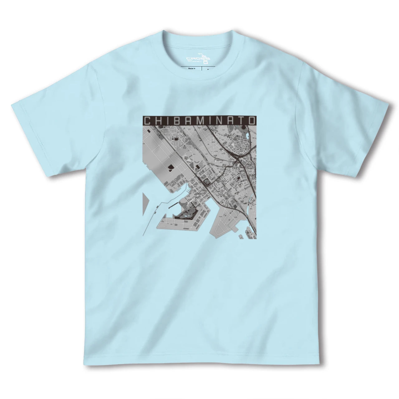 【千葉みなと(千葉県)】地図柄ヘビーウェイトTシャツ