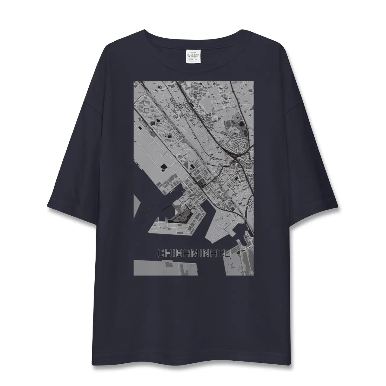 【千葉みなと(千葉県)】地図柄ビッグシルエットTシャツ