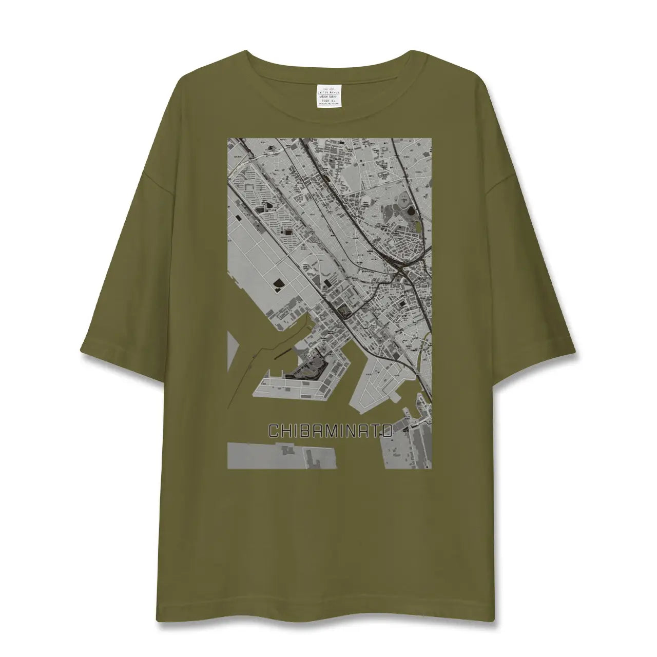 【千葉みなと(千葉県)】地図柄ビッグシルエットTシャツ