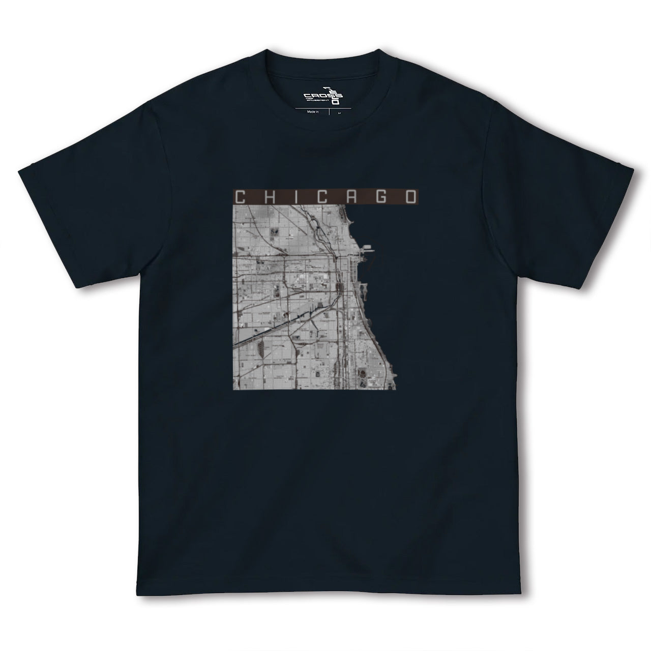 【シカゴ(アメリカ)】地図柄ヘビーウェイトTシャツ