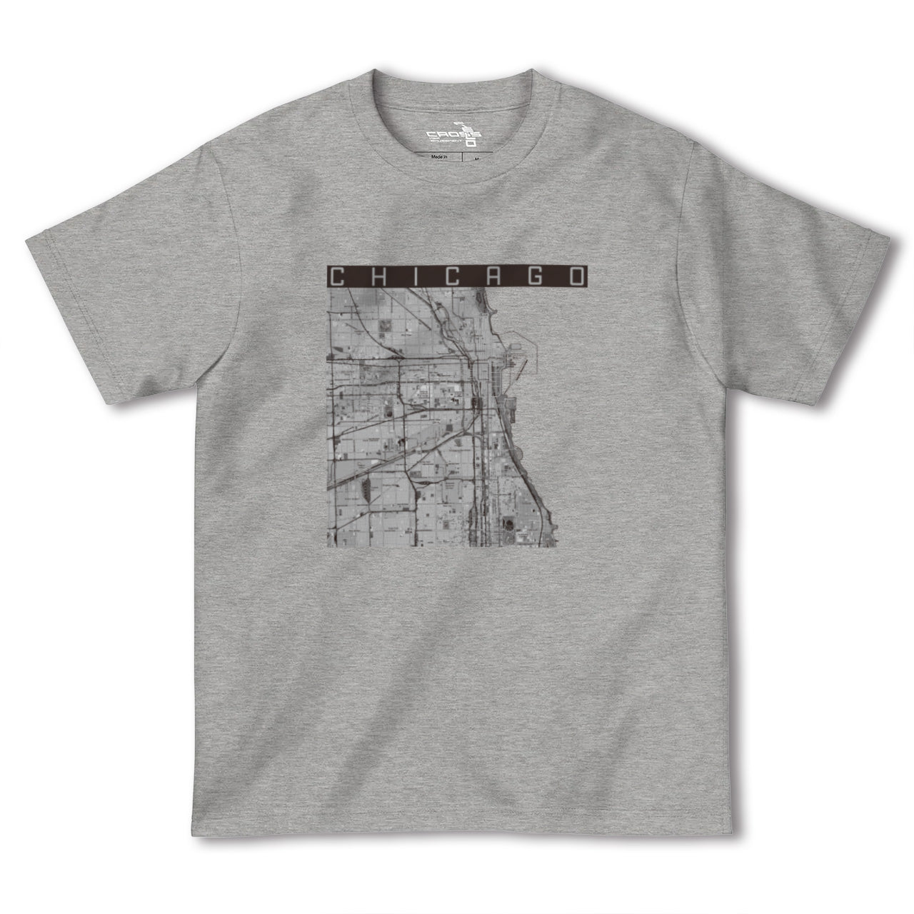 【シカゴ(アメリカ)】地図柄ヘビーウェイトTシャツ