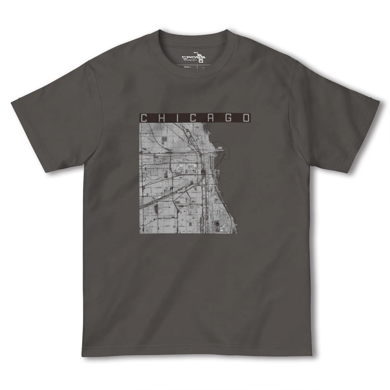 【シカゴ(アメリカ)】地図柄ヘビーウェイトTシャツ