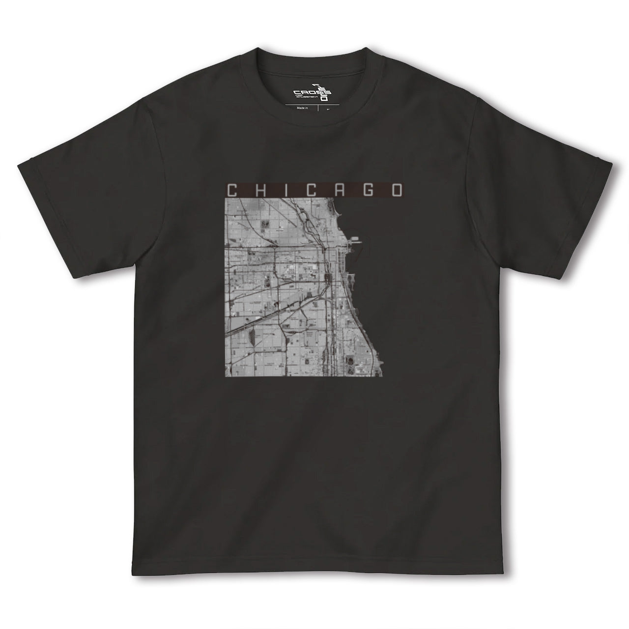 【シカゴ(アメリカ)】地図柄ヘビーウェイトTシャツ