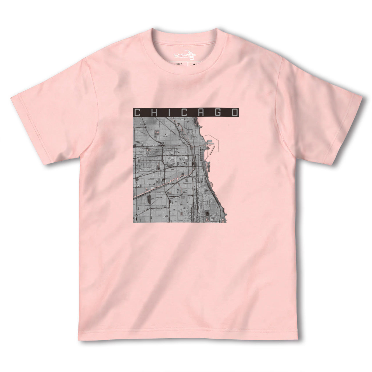 【シカゴ(アメリカ)】地図柄ヘビーウェイトTシャツ
