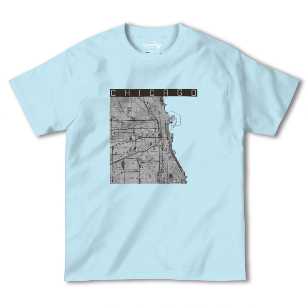 【シカゴ(アメリカ)】地図柄ヘビーウェイトTシャツ