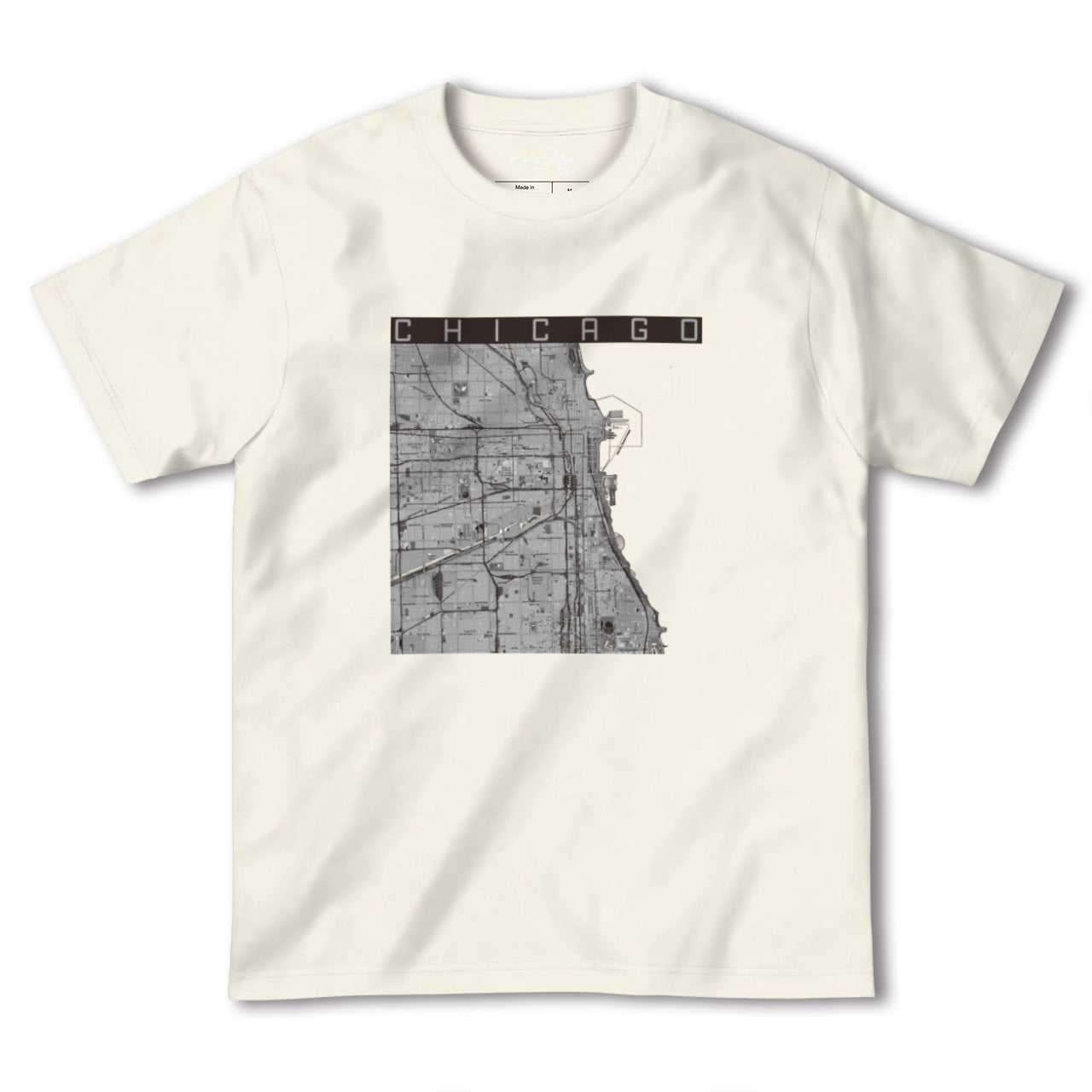 【シカゴ(アメリカ)】地図柄ヘビーウェイトTシャツ