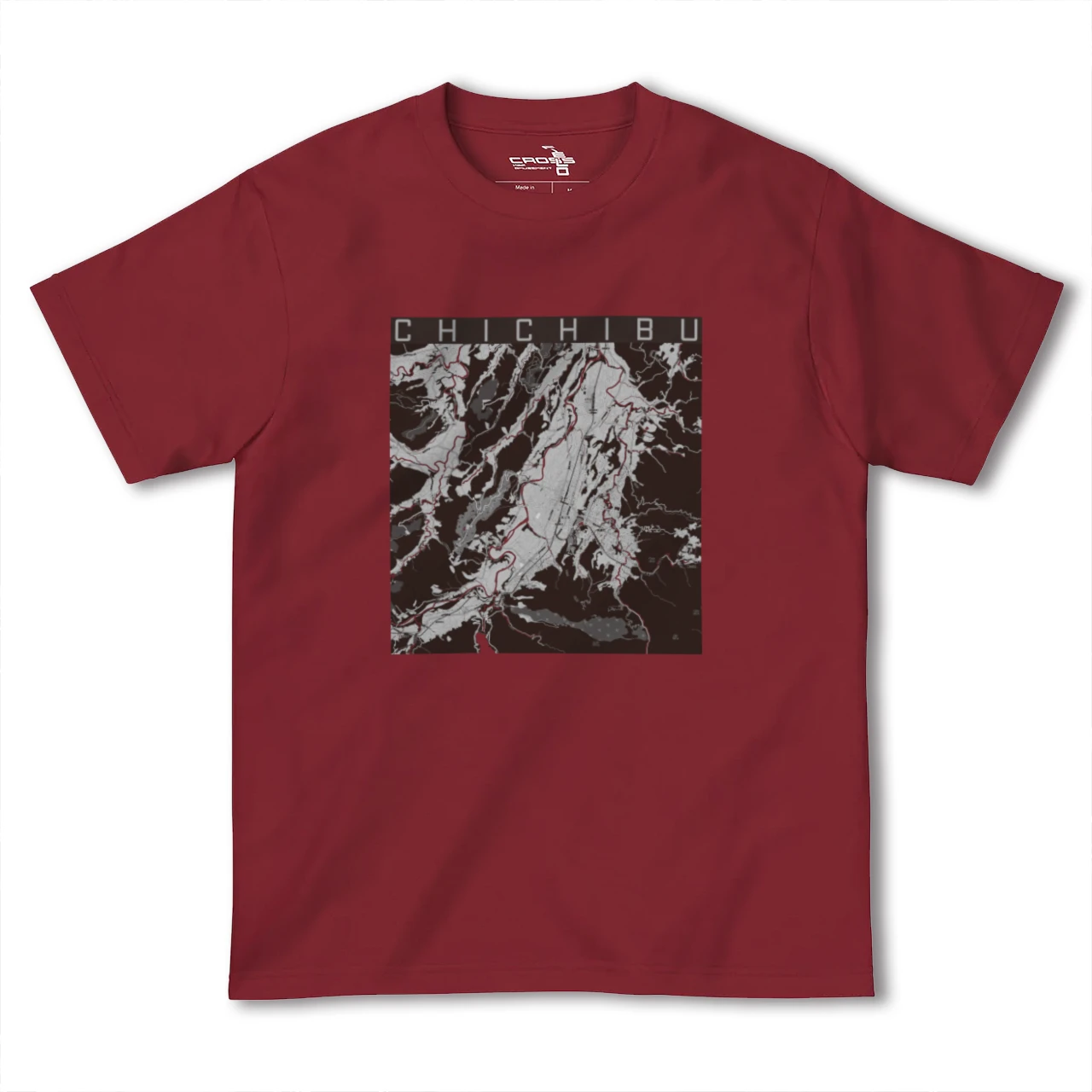 【秩父(埼玉県)】地図柄ヘビーウェイトTシャツ