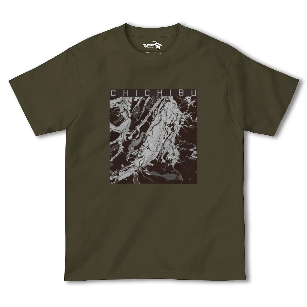 【秩父(埼玉県)】地図柄ヘビーウェイトTシャツ