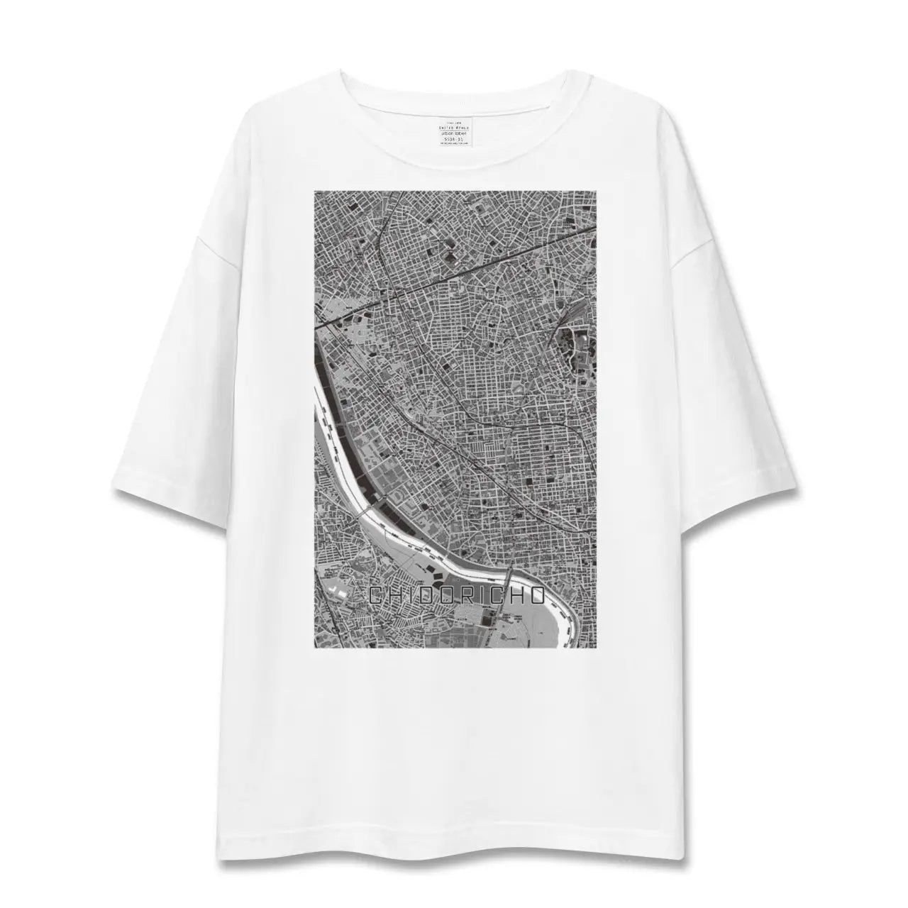 【千鳥町(東京都)】地図柄ビッグシルエットTシャツ