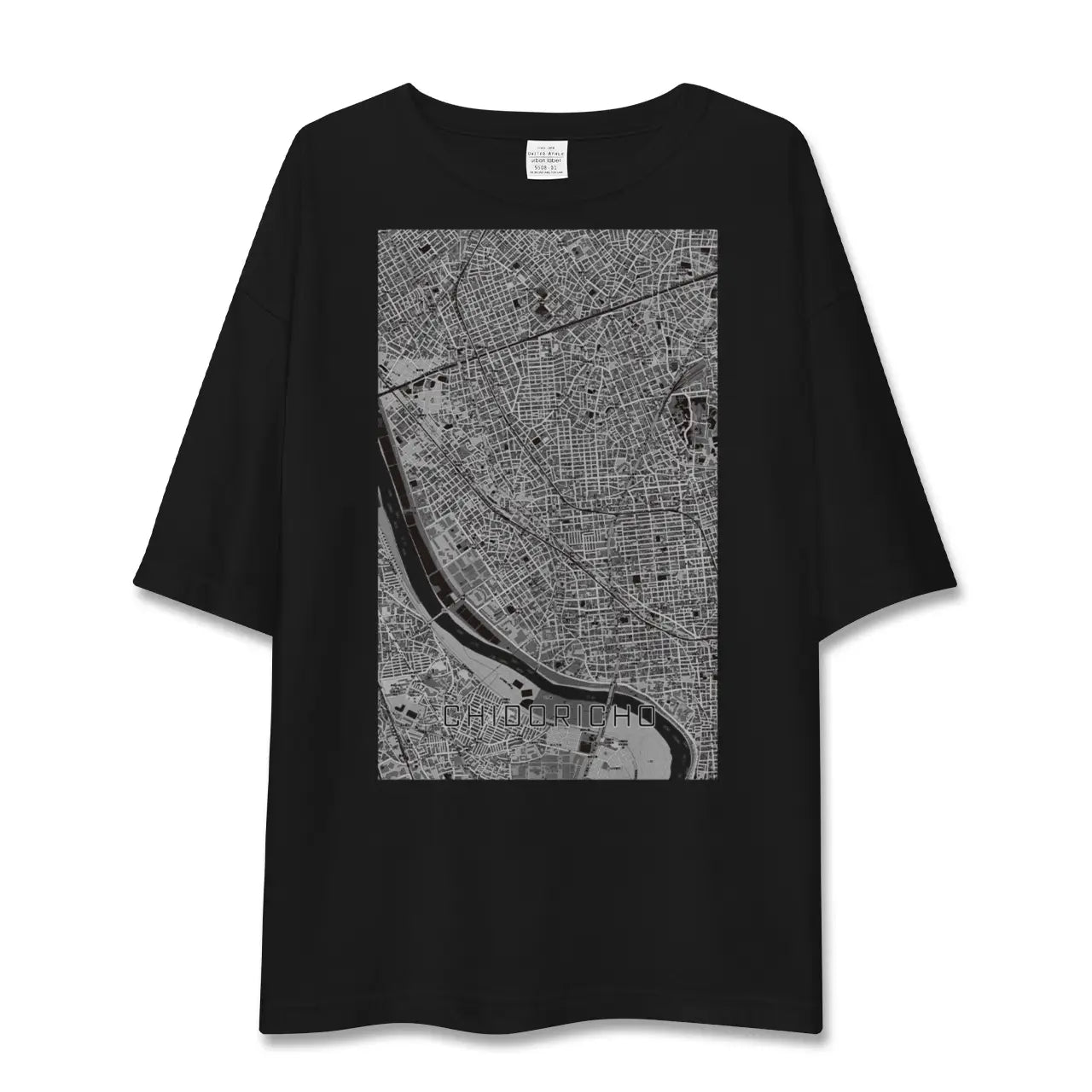 【千鳥町(東京都)】地図柄ビッグシルエットTシャツ