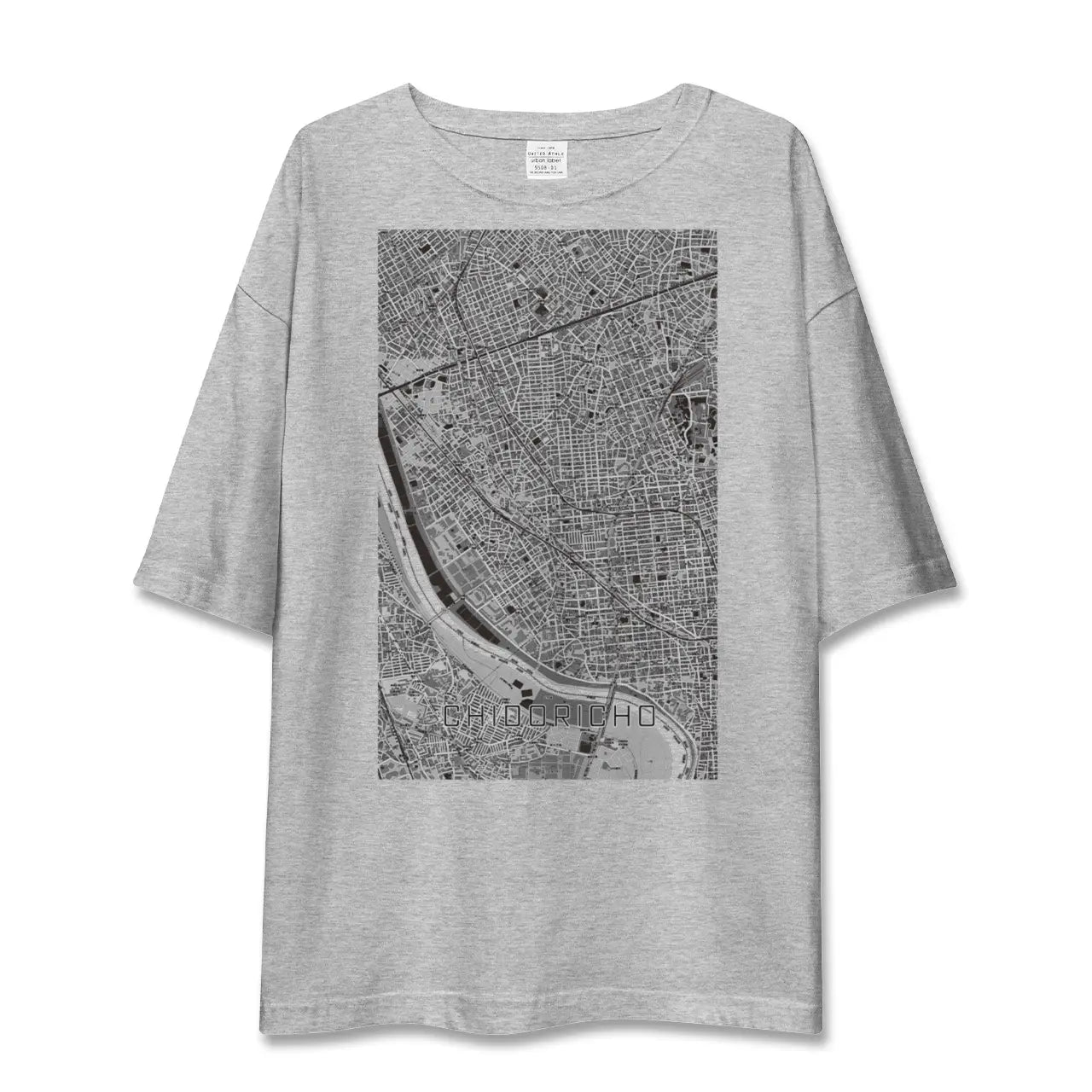 【千鳥町(東京都)】地図柄ビッグシルエットTシャツ