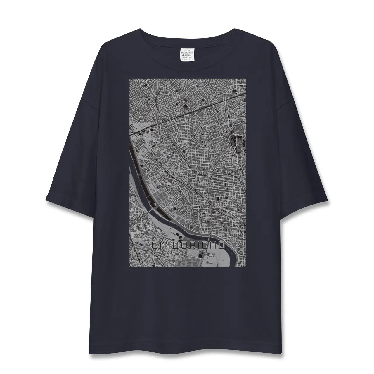 【千鳥町(東京都)】地図柄ビッグシルエットTシャツ