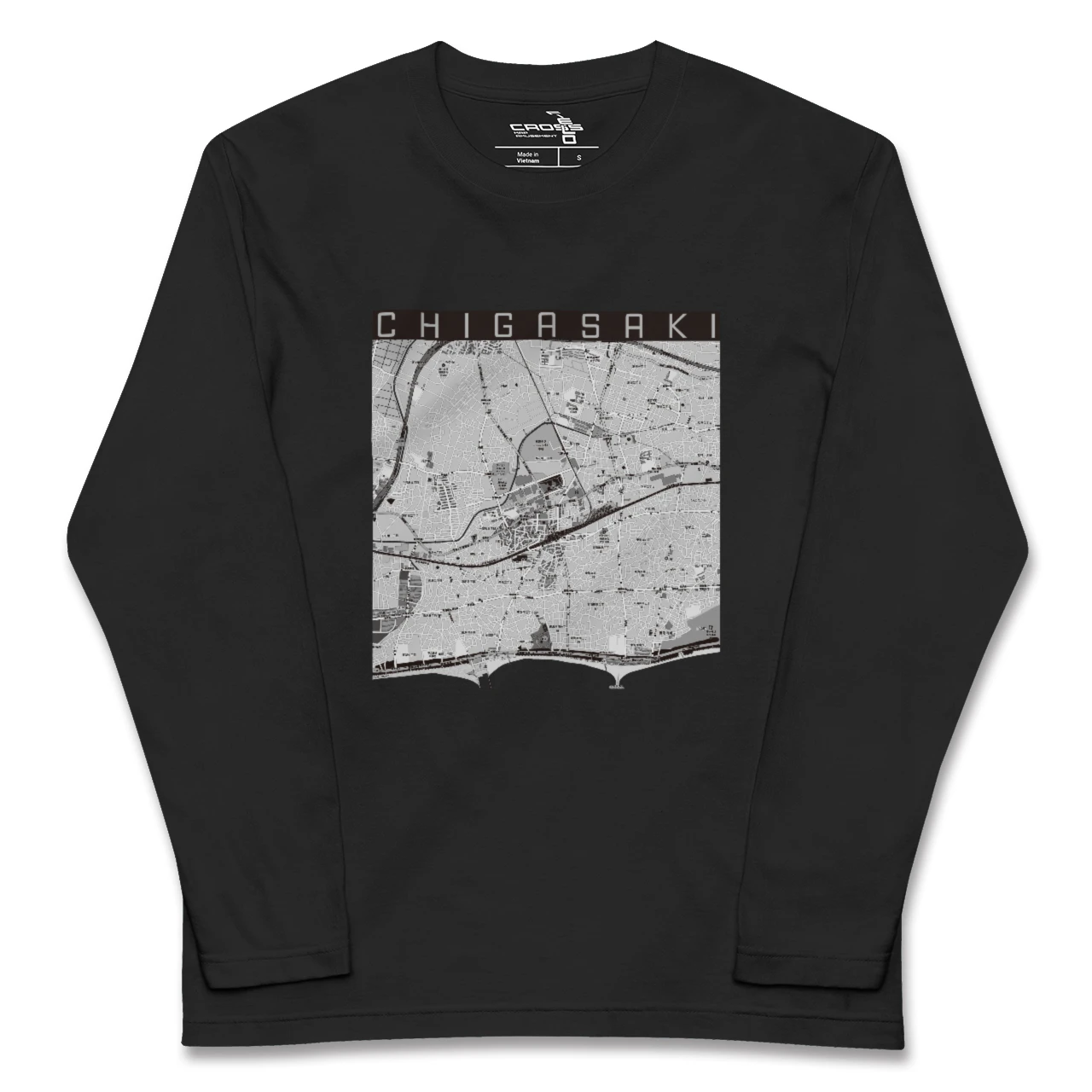 【茅ケ崎2(神奈川県)】地図柄ロングスリーブTシャツ