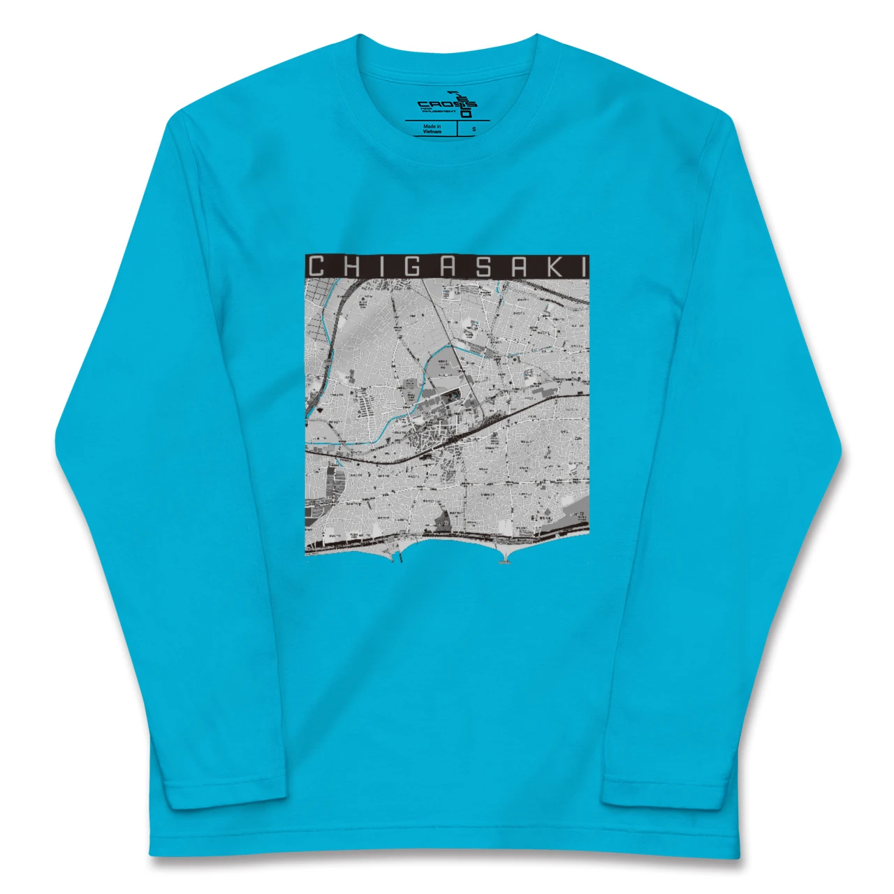 【茅ケ崎2(神奈川県)】地図柄ロングスリーブTシャツ