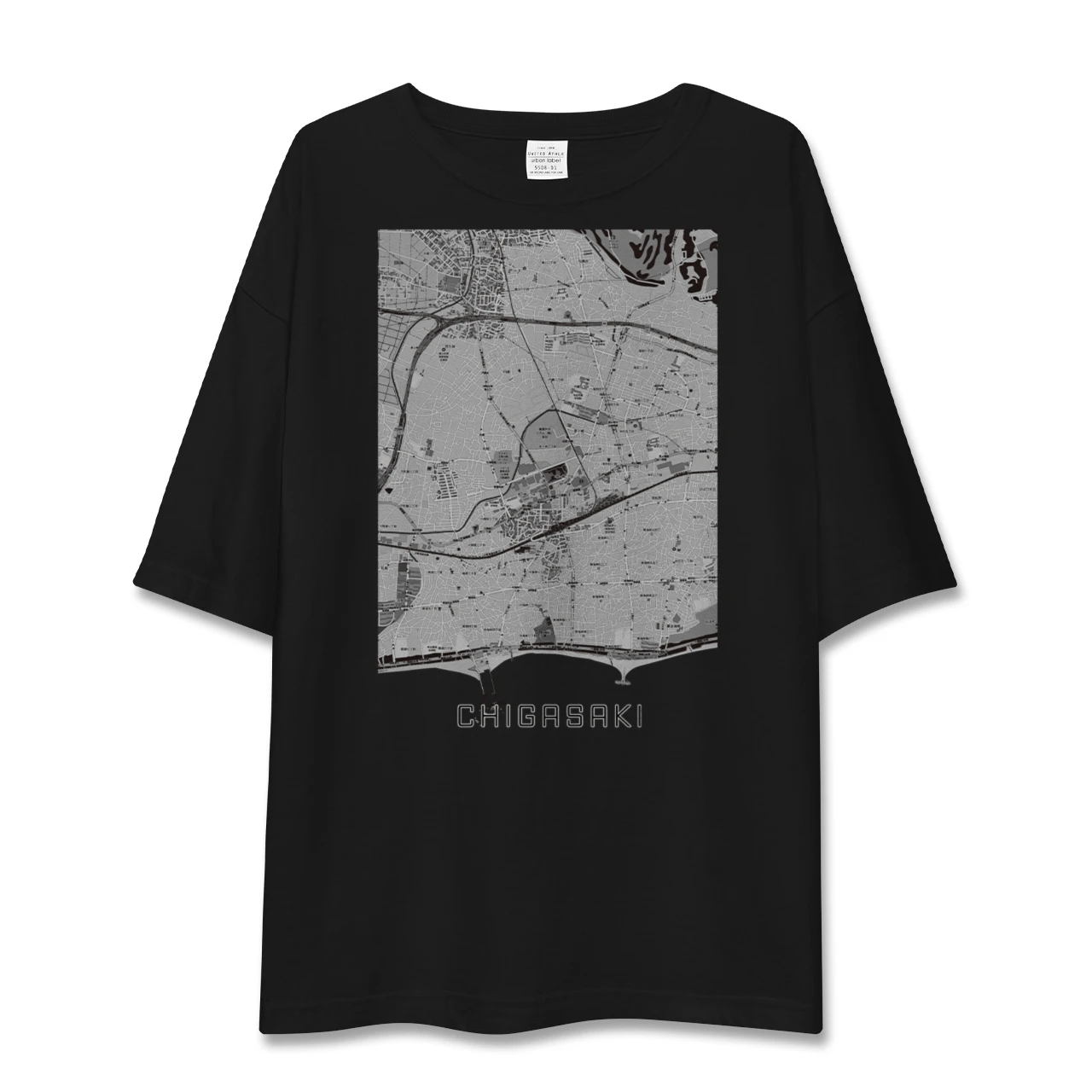 【茅ケ崎2(神奈川県)】地図柄ビッグシルエットTシャツ