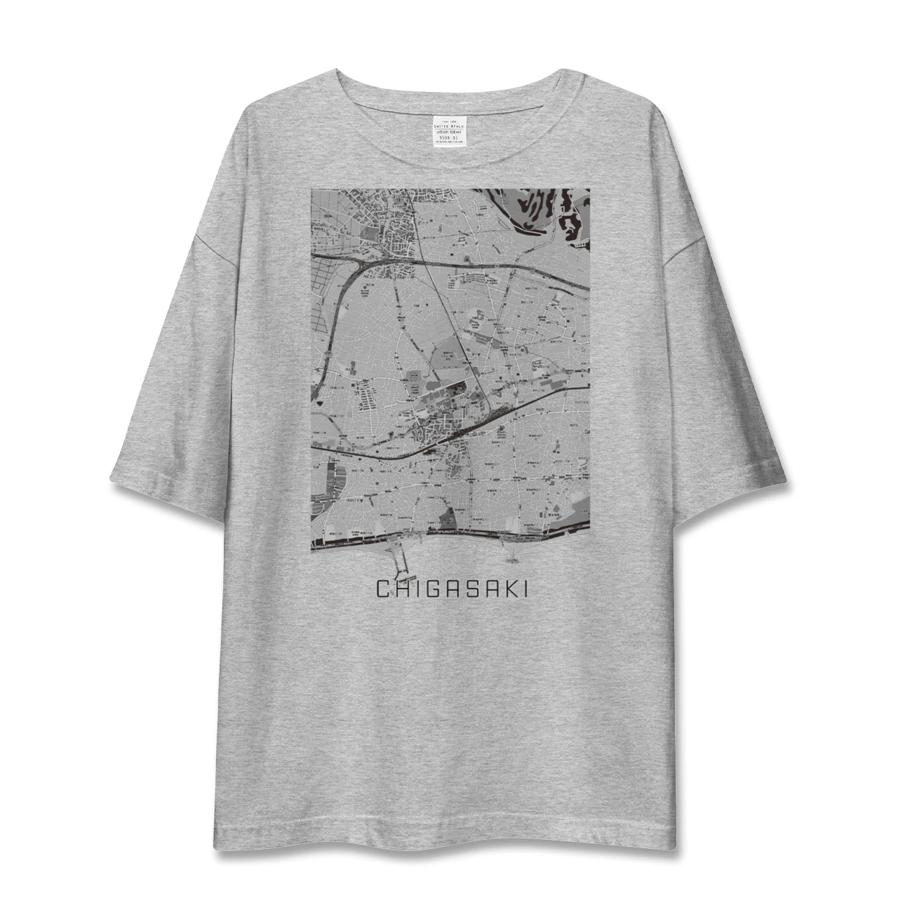 【茅ケ崎2(神奈川県)】地図柄ビッグシルエットTシャツ