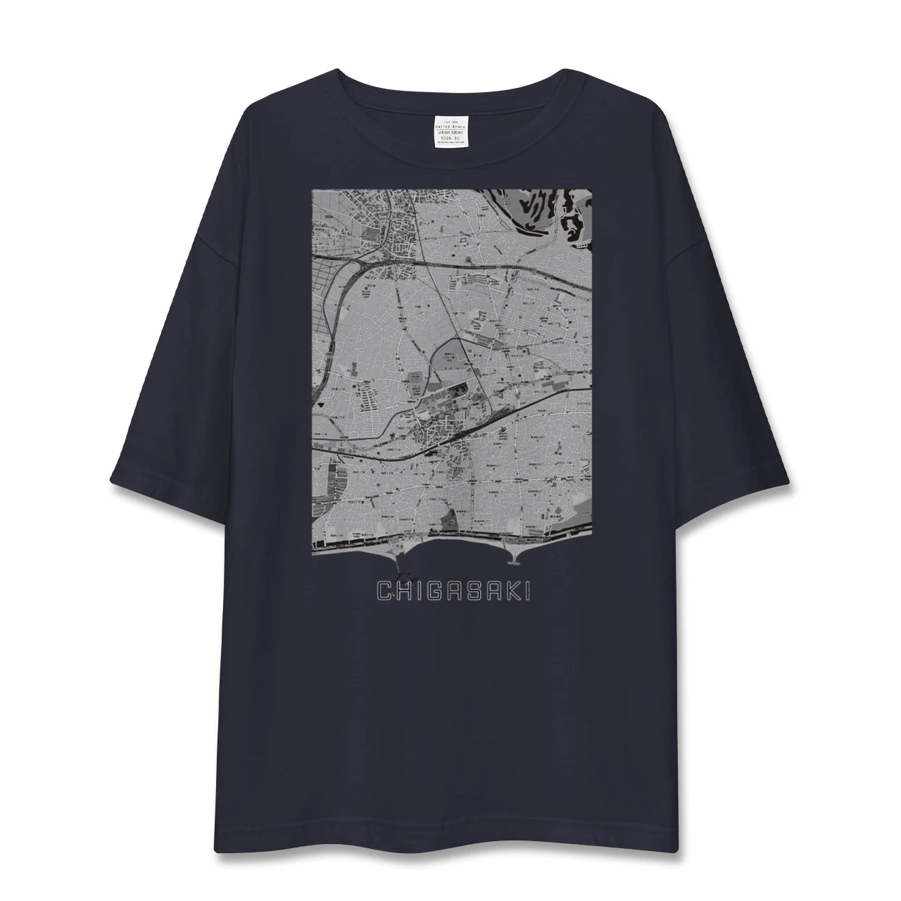【茅ケ崎2(神奈川県)】地図柄ビッグシルエットTシャツ