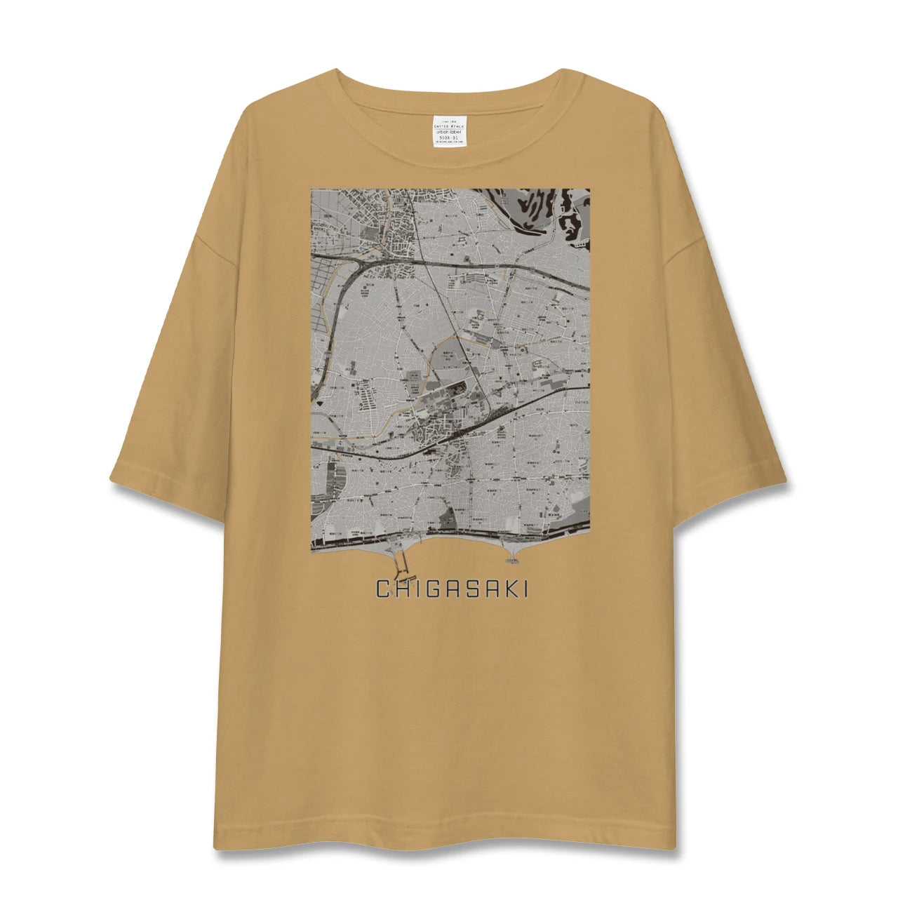 【茅ケ崎2(神奈川県)】地図柄ビッグシルエットTシャツ