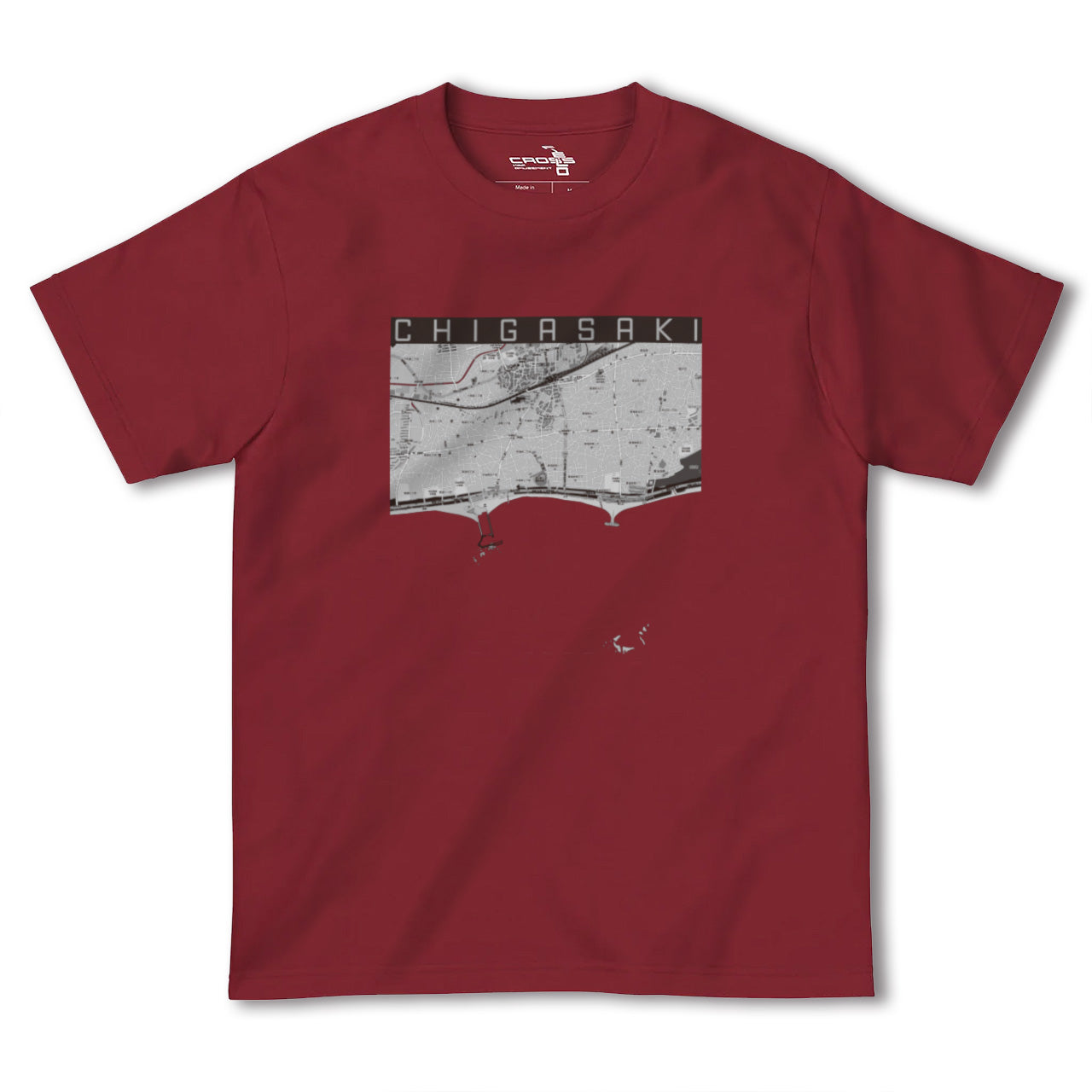 【茅ヶ崎(神奈川県)】地図柄ヘビーウェイトTシャツ