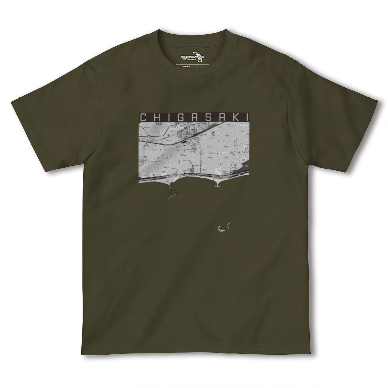 【茅ヶ崎(神奈川県)】地図柄ヘビーウェイトTシャツ