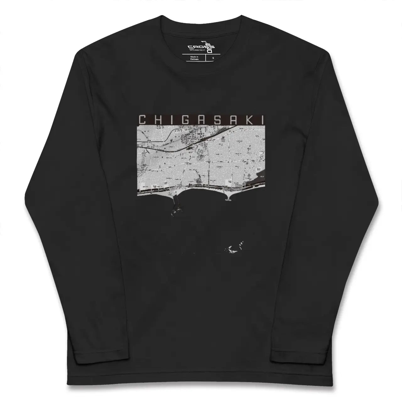 【茅ヶ崎(神奈川県)】地図柄ロングスリーブTシャツ