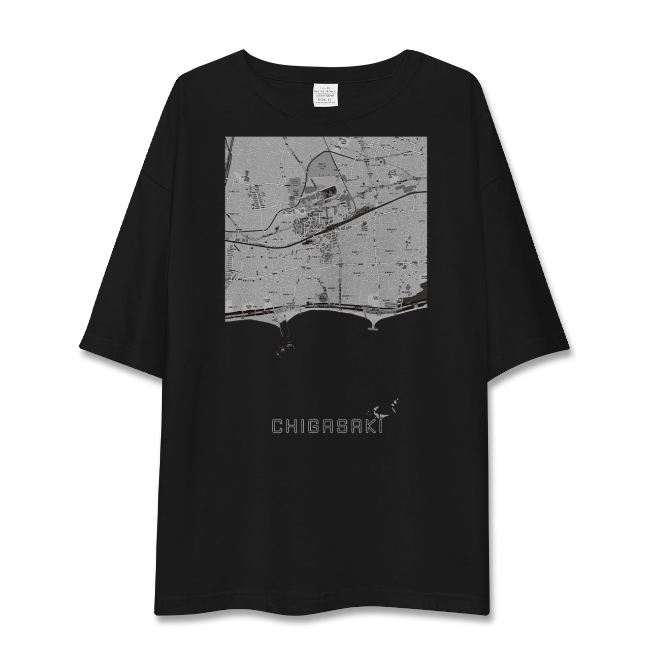【茅ヶ崎(神奈川県)】地図柄ビッグシルエットTシャツ