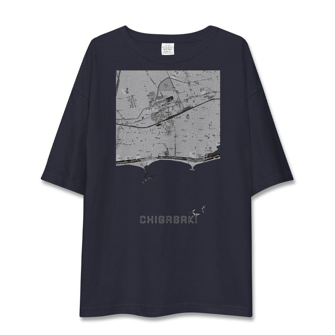 【茅ヶ崎(神奈川県)】地図柄ビッグシルエットTシャツ