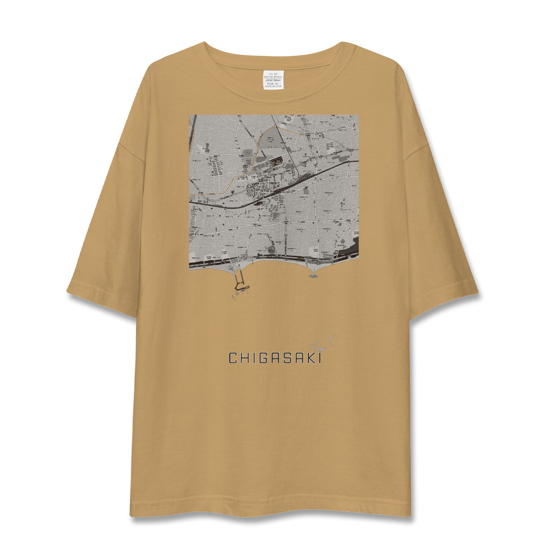 【茅ヶ崎(神奈川県)】地図柄ビッグシルエットTシャツ