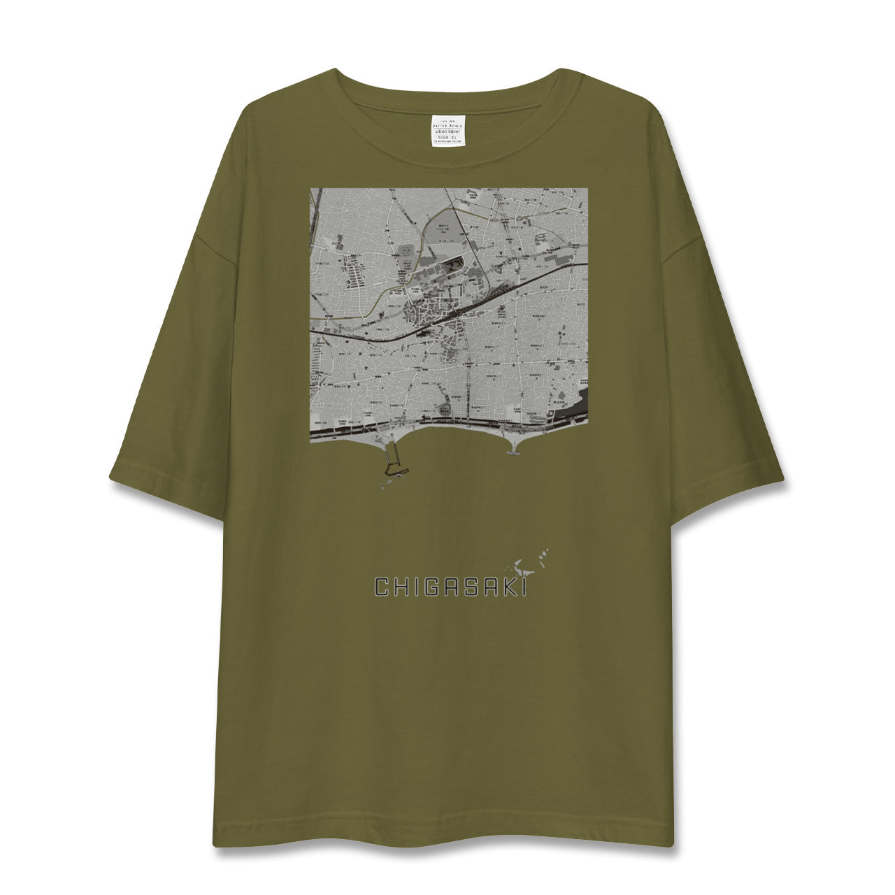 【茅ヶ崎(神奈川県)】地図柄ビッグシルエットTシャツ