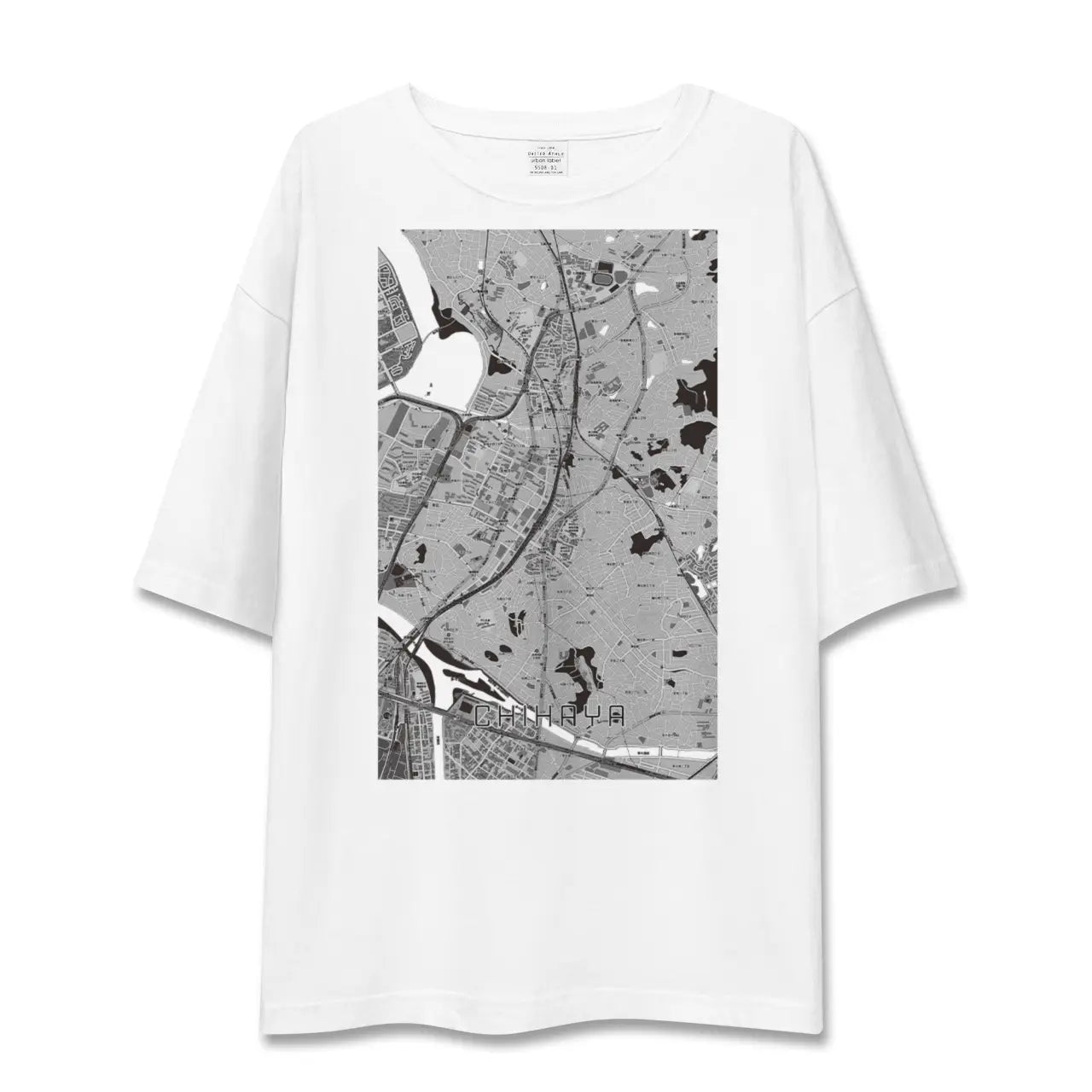 【千早(福岡県)】地図柄ビッグシルエットTシャツ