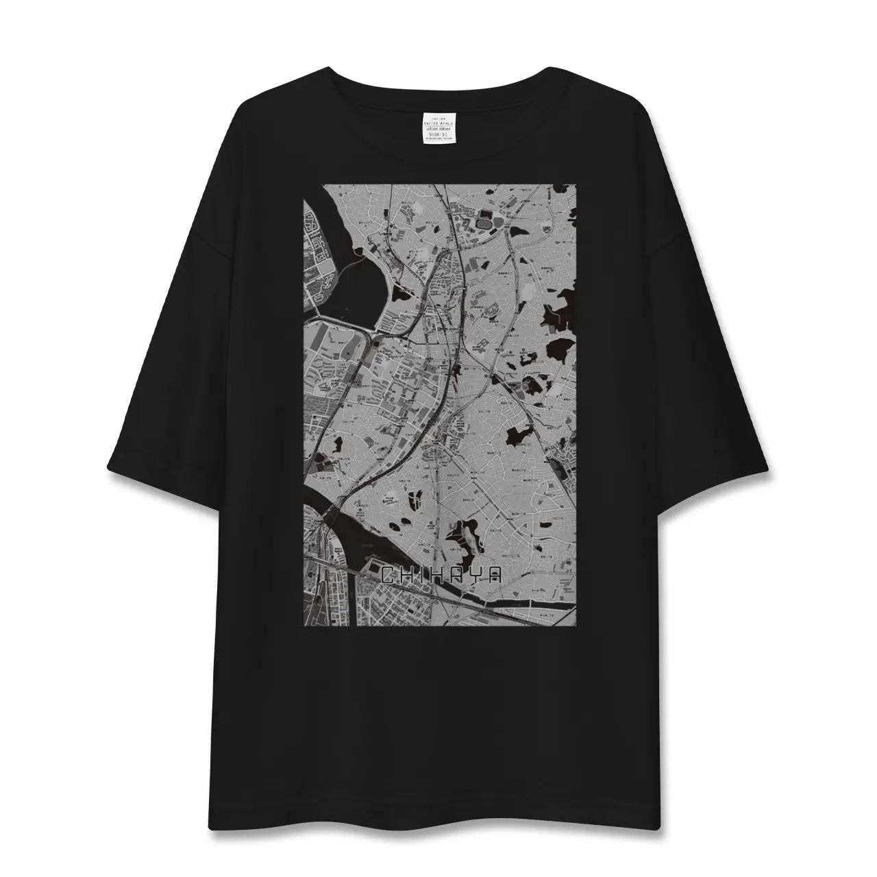 【千早(福岡県)】地図柄ビッグシルエットTシャツ