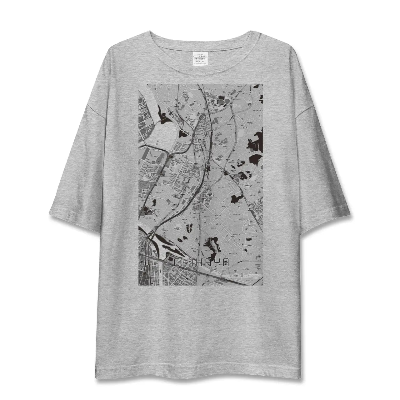 【千早(福岡県)】地図柄ビッグシルエットTシャツ