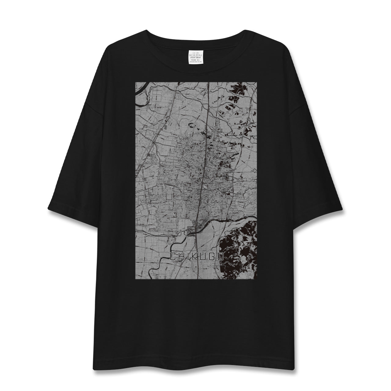 【筑後(福岡県)】地図柄ビッグシルエットTシャツ