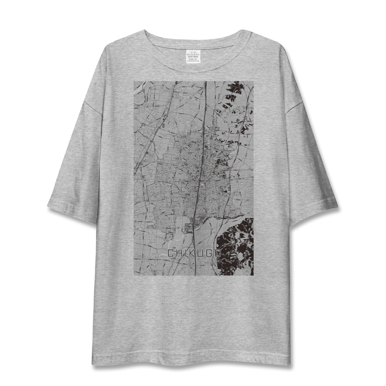 【筑後(福岡県)】地図柄ビッグシルエットTシャツ