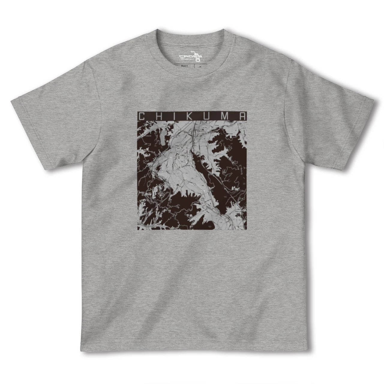 【千曲(長野県)】地図柄ヘビーウェイトTシャツ