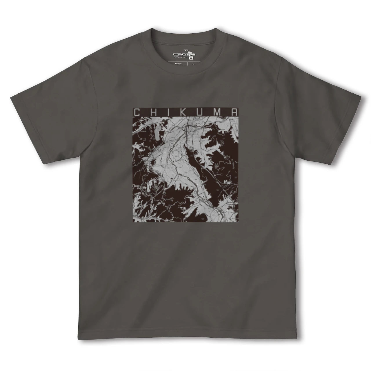 【千曲(長野県)】地図柄ヘビーウェイトTシャツ