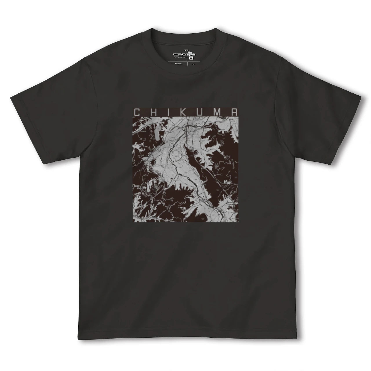 【千曲(長野県)】地図柄ヘビーウェイトTシャツ