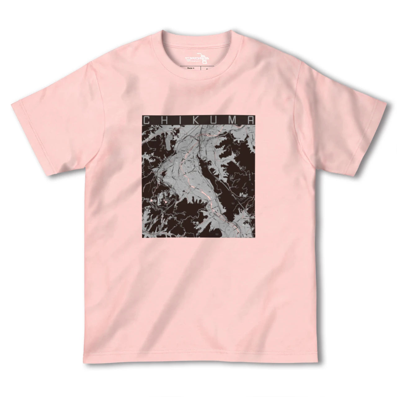 【千曲(長野県)】地図柄ヘビーウェイトTシャツ