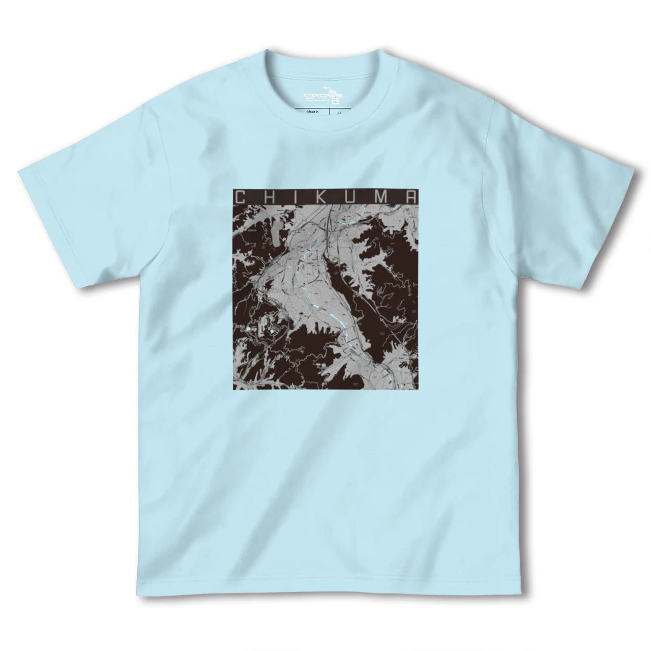 【千曲(長野県)】地図柄ヘビーウェイトTシャツ