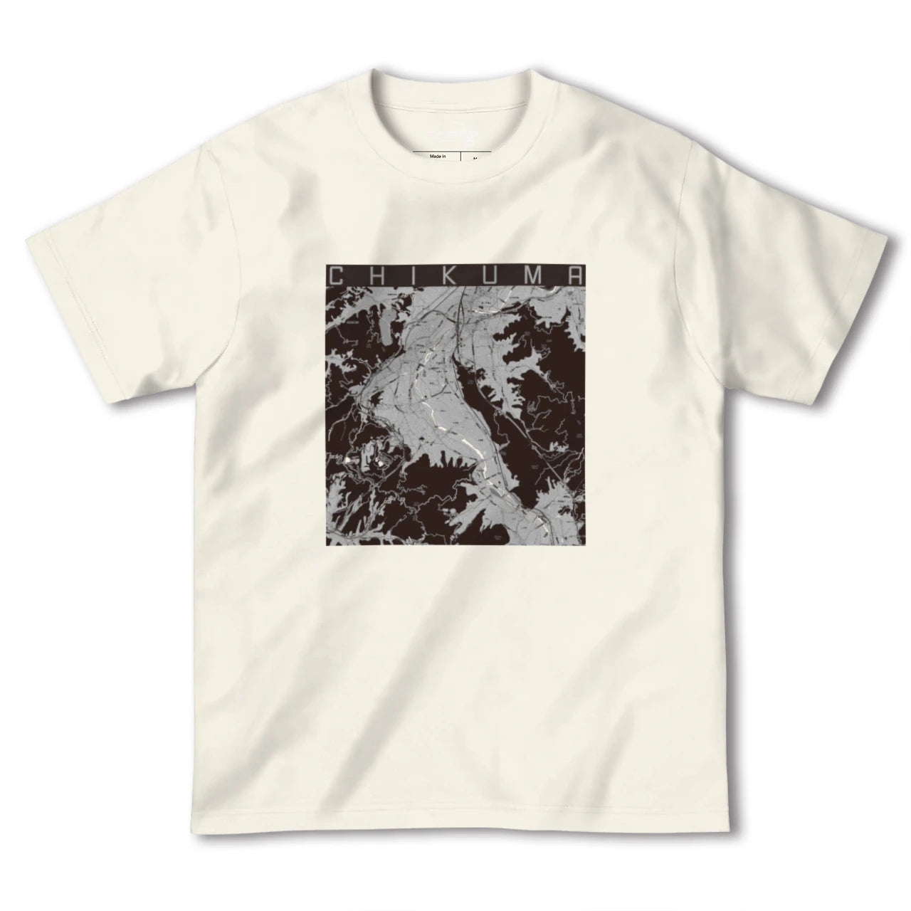 【千曲(長野県)】地図柄ヘビーウェイトTシャツ