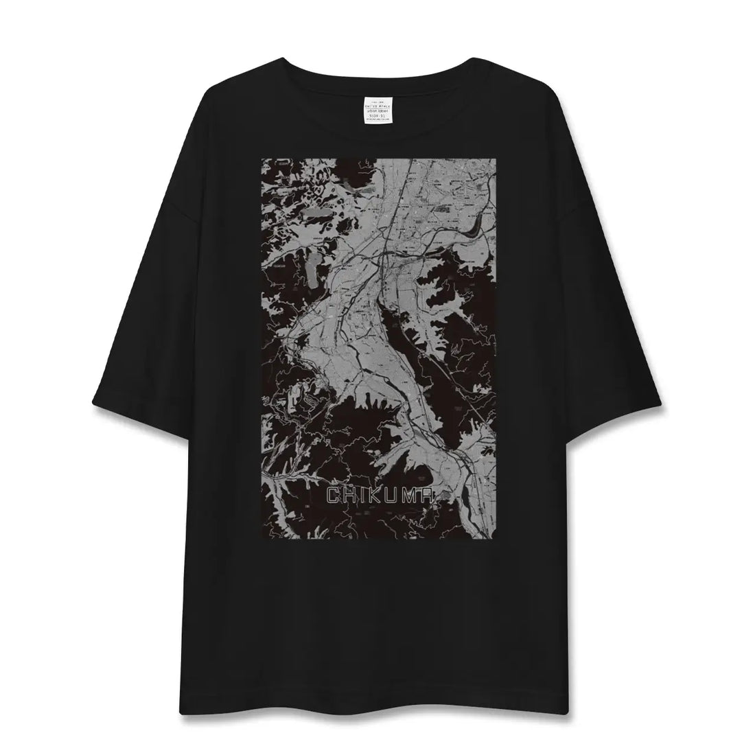 【千曲(長野県)】地図柄ビッグシルエットTシャツ
