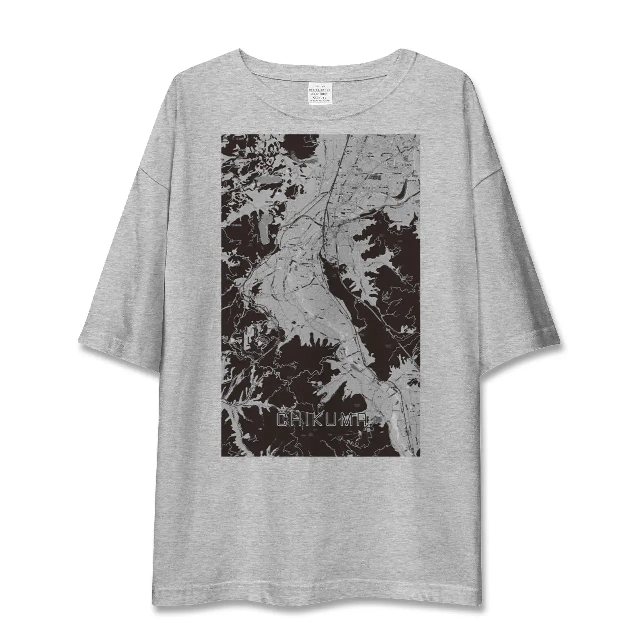 【千曲(長野県)】地図柄ビッグシルエットTシャツ