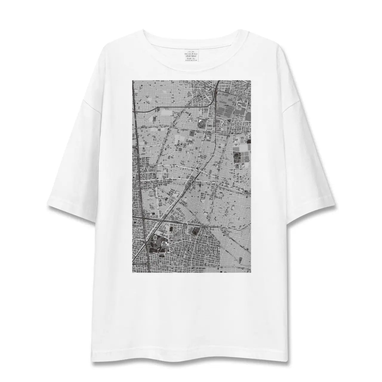 【千種(愛知県)】地図柄ビッグシルエットTシャツ