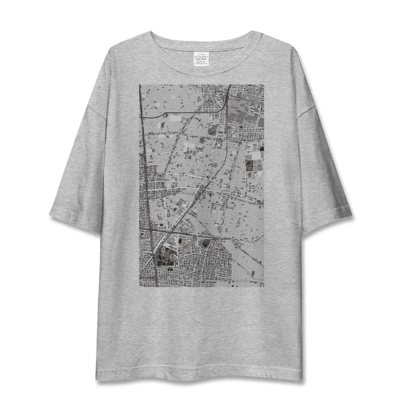 【千種(愛知県)】地図柄ビッグシルエットTシャツ