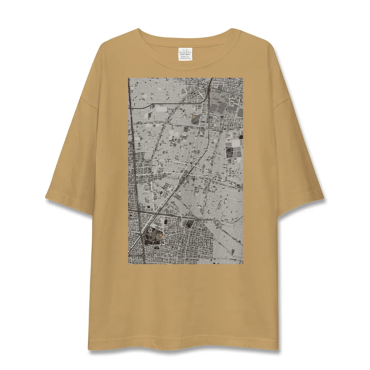 【千種(愛知県)】地図柄ビッグシルエットTシャツ