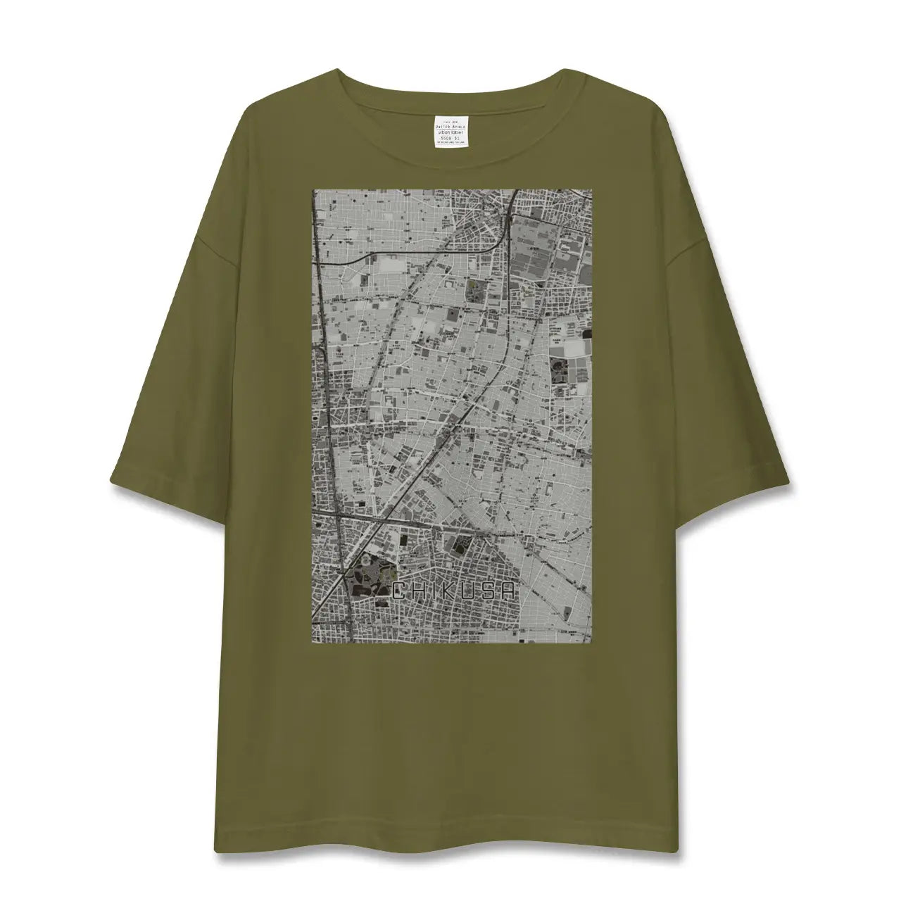 【千種(愛知県)】地図柄ビッグシルエットTシャツ