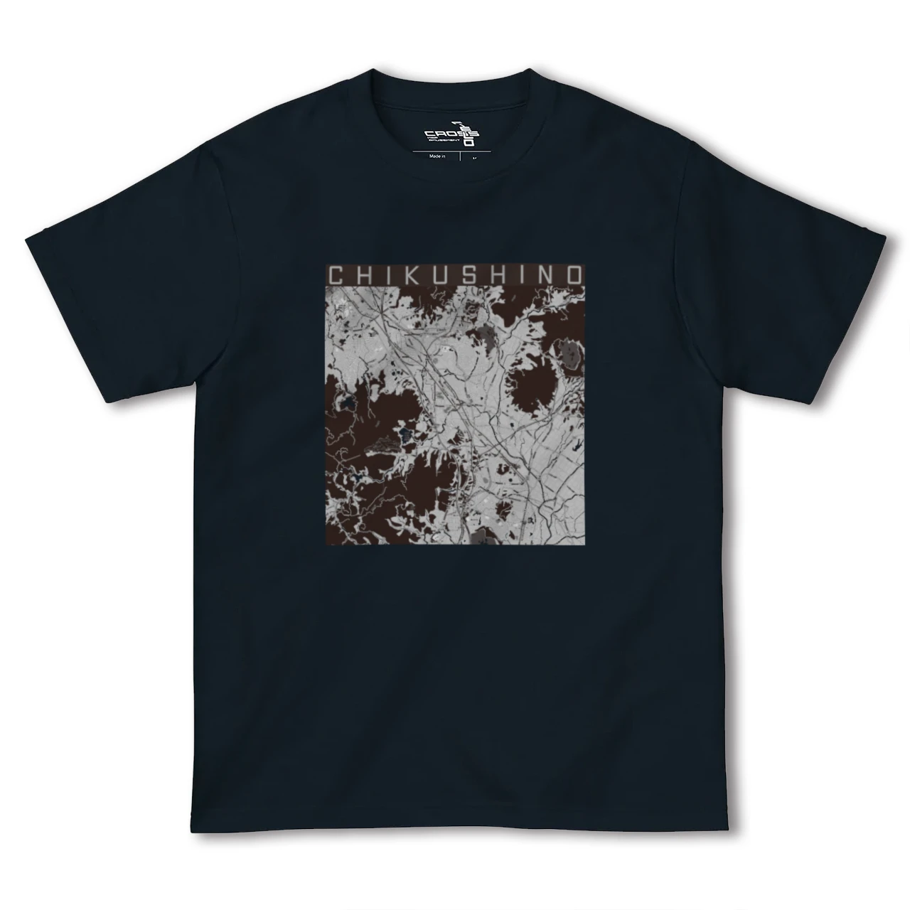 【筑紫野(福岡県)】地図柄ヘビーウェイトTシャツ