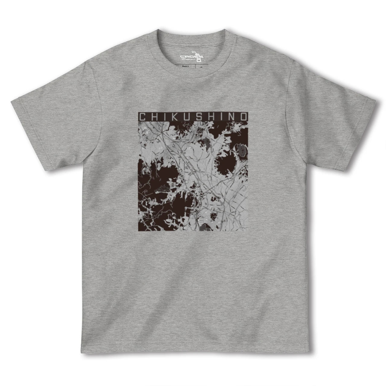 【筑紫野(福岡県)】地図柄ヘビーウェイトTシャツ