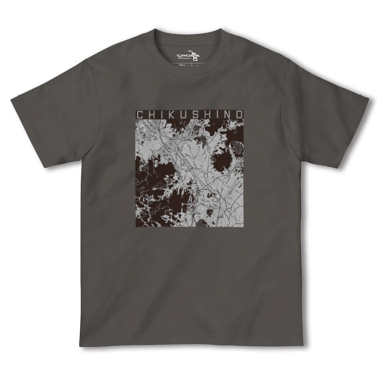 【筑紫野(福岡県)】地図柄ヘビーウェイトTシャツ